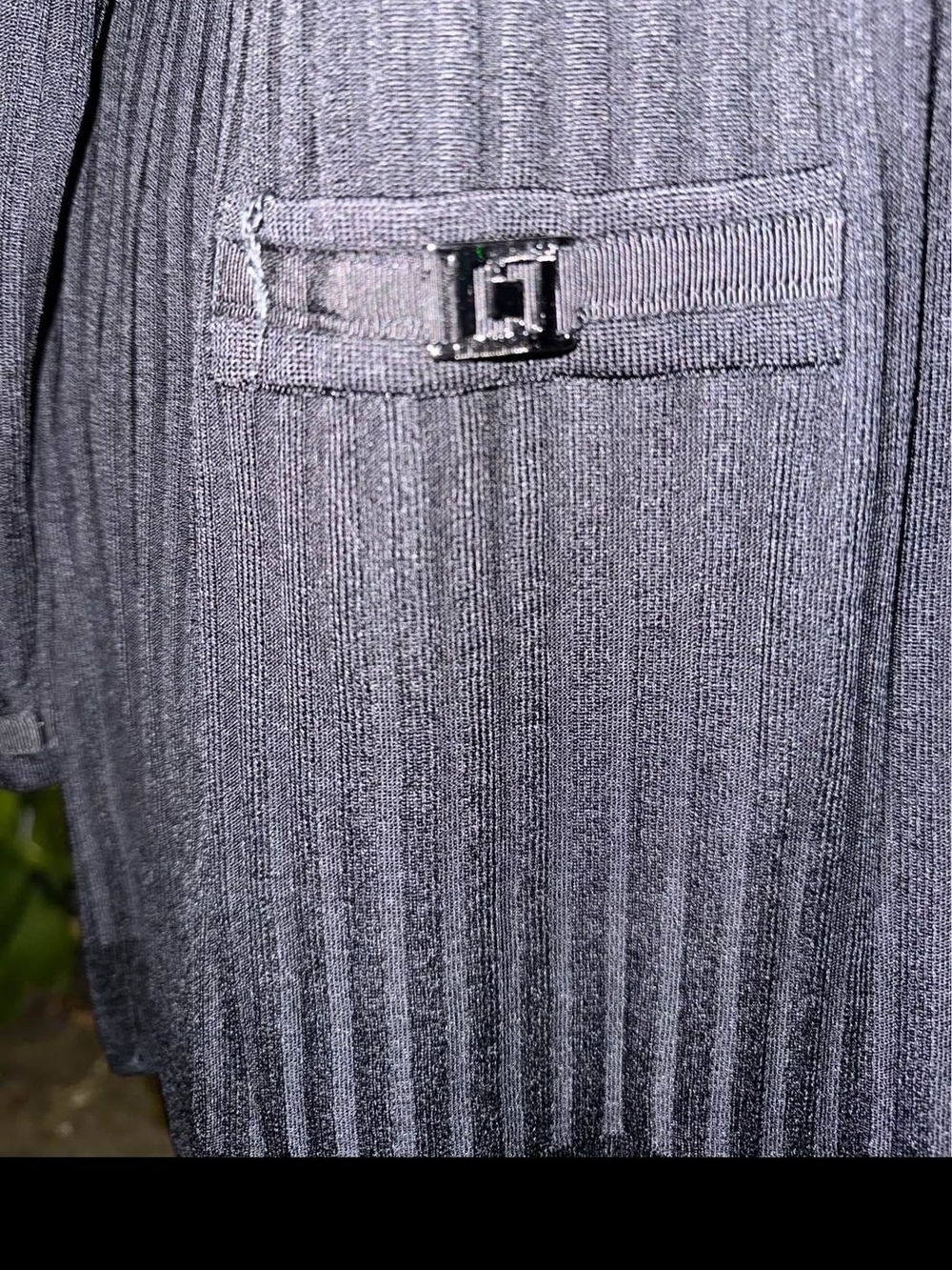 Misook Black Ribbed Open-Front Long Jacket - Picture 3 of 4